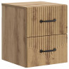 Wisząca Szafka Nocna 2 pcs Dąb artisan 34,5 x 33 x 40 cm