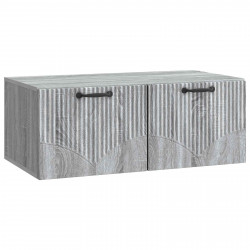 Szafka RTV montowana na ścianie Szary Sonoma 78,5 x 41 x 30 cm