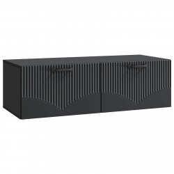 Szafka RTV montowana na ścianie Czarny 98 x 41 x 30 cm