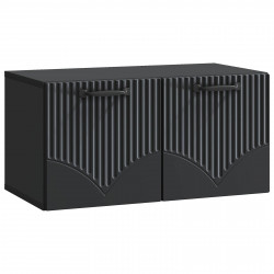 Szafka RTV montowana na ścianie Czarny 59,5 x 31 x 30 cm