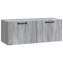 Szafka RTV montowana na ścianie Szary Sonoma 78,5 x 31 x 30 cm