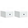 Wisząca Szafka Nocna z szufladą 2 pcs Biały 34,5 x 33 x 20 cm