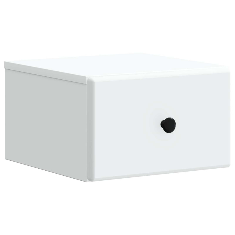 Wisząca Szafka Nocna z szufladą 2 pcs Biały 34,5 x 33 x 20 cm