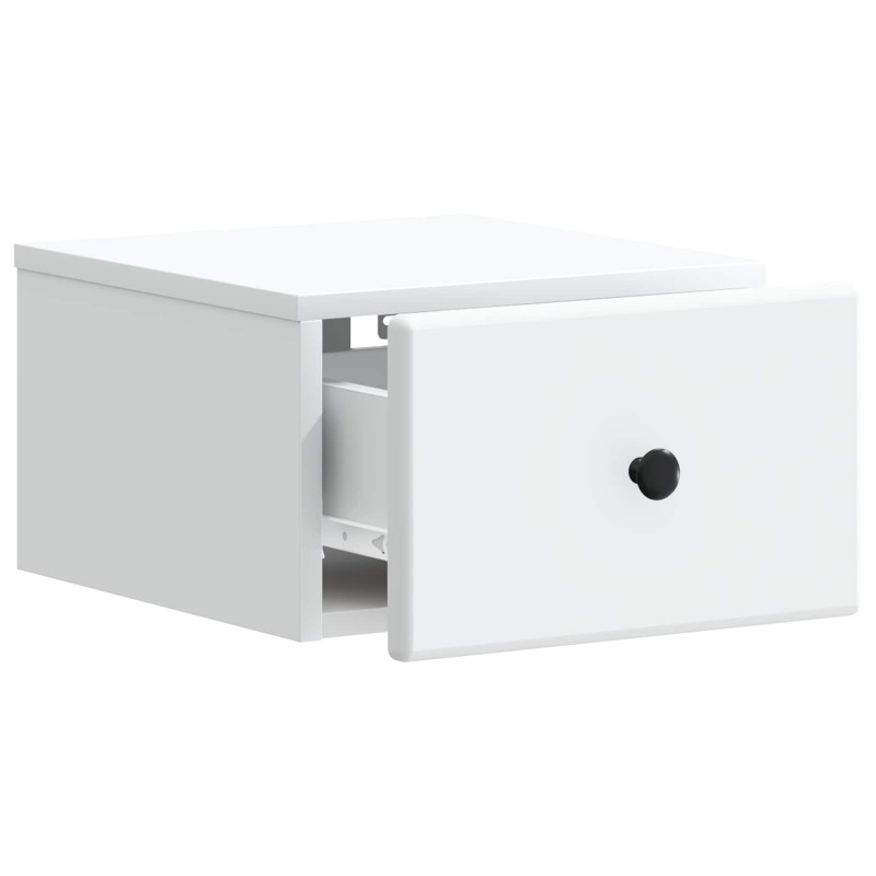 Wisząca Szafka Nocna z szufladą 2 pcs Biały 34,5 x 33 x 20 cm