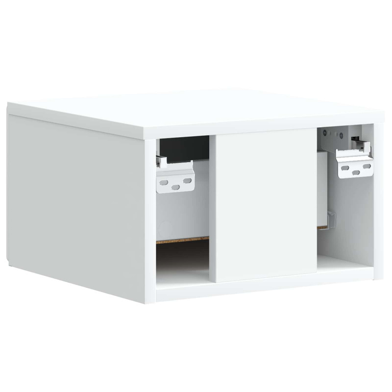 Wisząca Szafka Nocna z szufladą 2 pcs Biały 34,5 x 33 x 20 cm