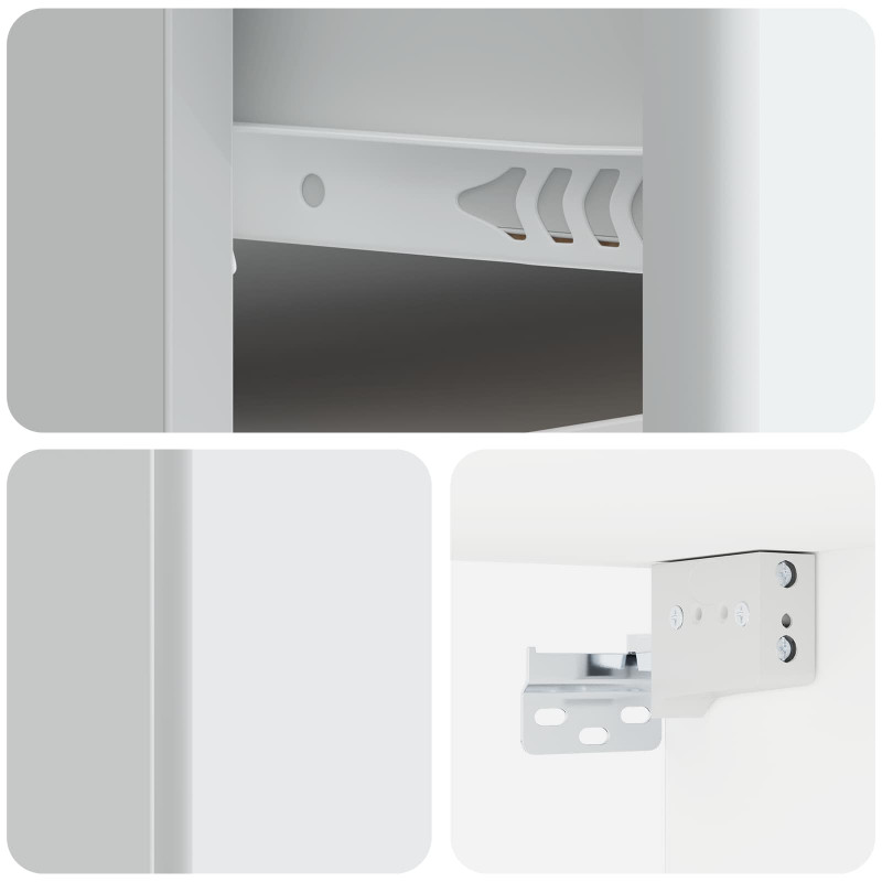 Wisząca Szafka Nocna z szufladą 2 pcs Biały 34,5 x 33 x 20 cm