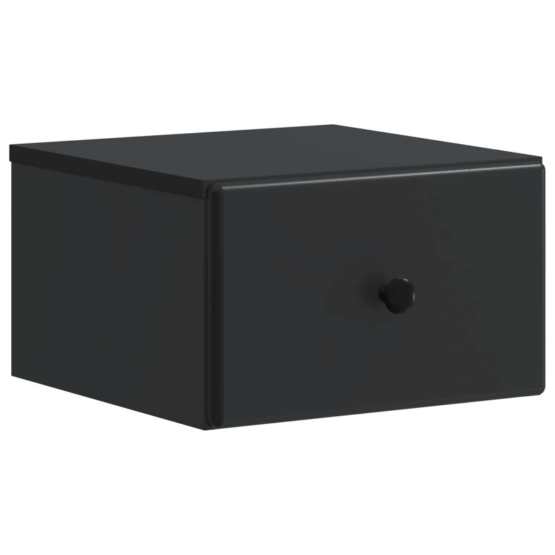 Wisząca Szafka Nocna z szufladą 2 pcs Czarny 34,5 x 33 x 20 cm