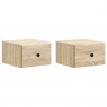 Wisząca Szafka Nocna 2 pcs dąb Sonoma 34,5 x 33 x 20 cm