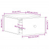 Wisząca Szafka Nocna 2 pcs dąb Sonoma 34,5 x 33 x 20 cm