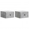 Wisząca Szafka Nocna 2 pcs Betonowy szary 34,5 x 33 x 20 cm