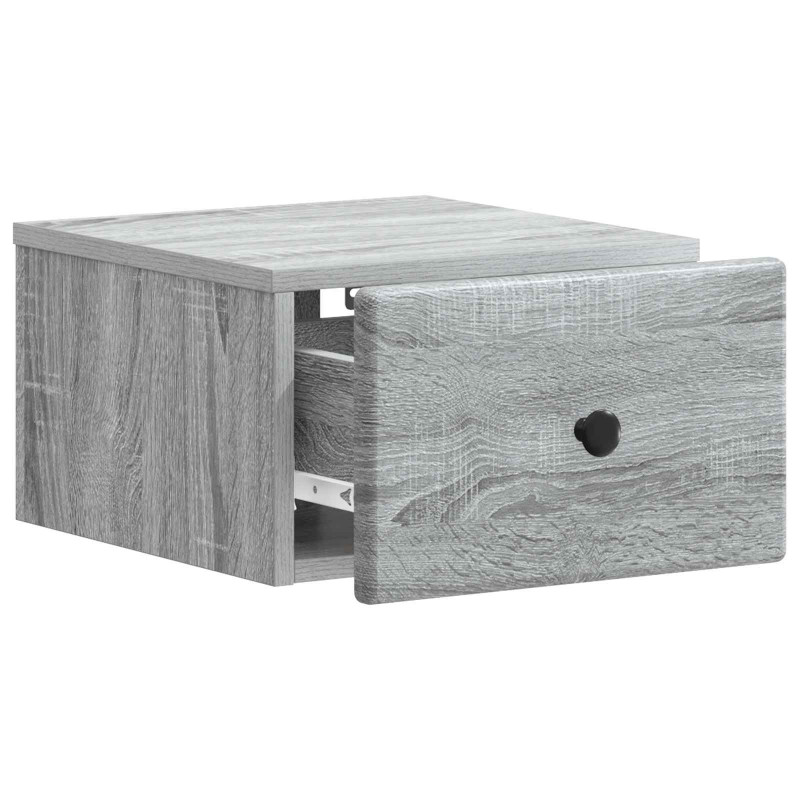 Wisząca Szafka Nocna 2 pcs Szary Sonoma 34,5 x 33 x 20 cm