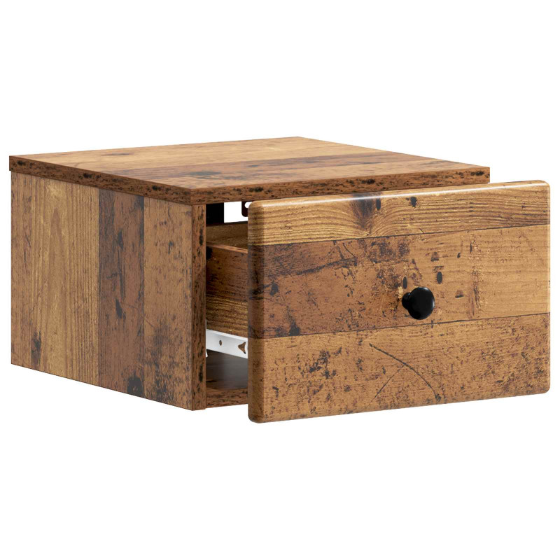 Wisząca Szafka Nocna 2 pcs Stare drewno 34,5 x 33 x 20 cm