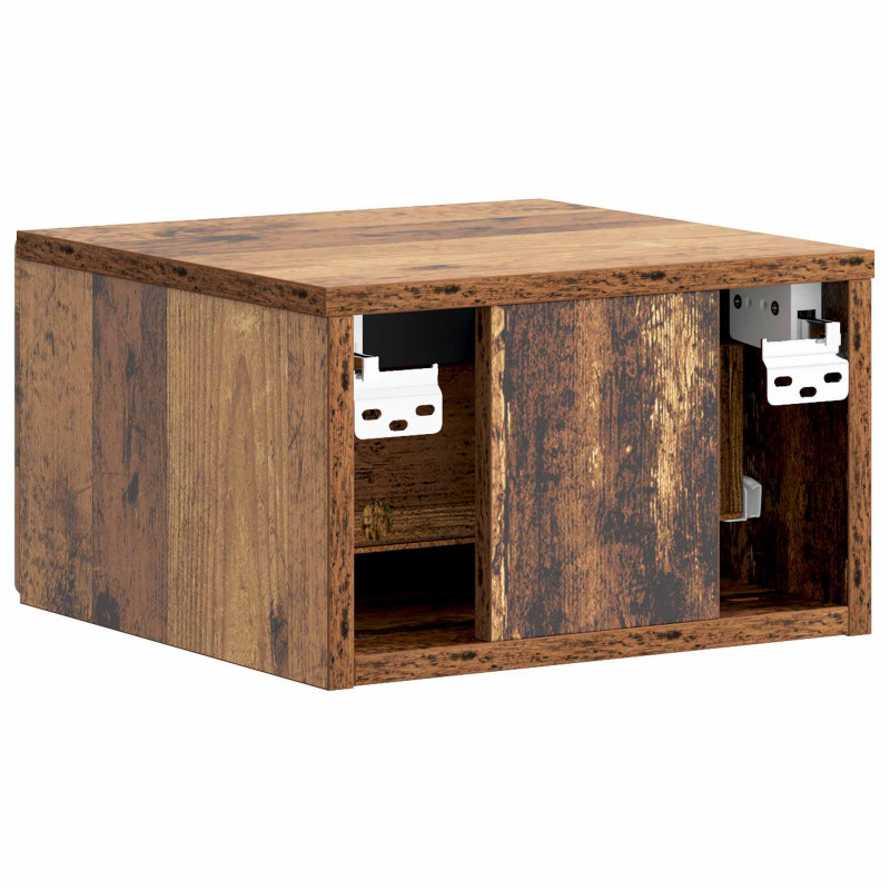 Wisząca Szafka Nocna 2 pcs Stare drewno 34,5 x 33 x 20 cm