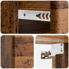 Wisząca Szafka Nocna 2 pcs Stare drewno 34,5 x 33 x 20 cm