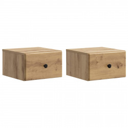 Wisząca Szafka Nocna 2 pcs Dąb artisan 34,5 x 33 x 20 cm