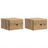 Wisząca Szafka Nocna 2 pcs Dąb artisan 34,5 x 33 x 20 cm