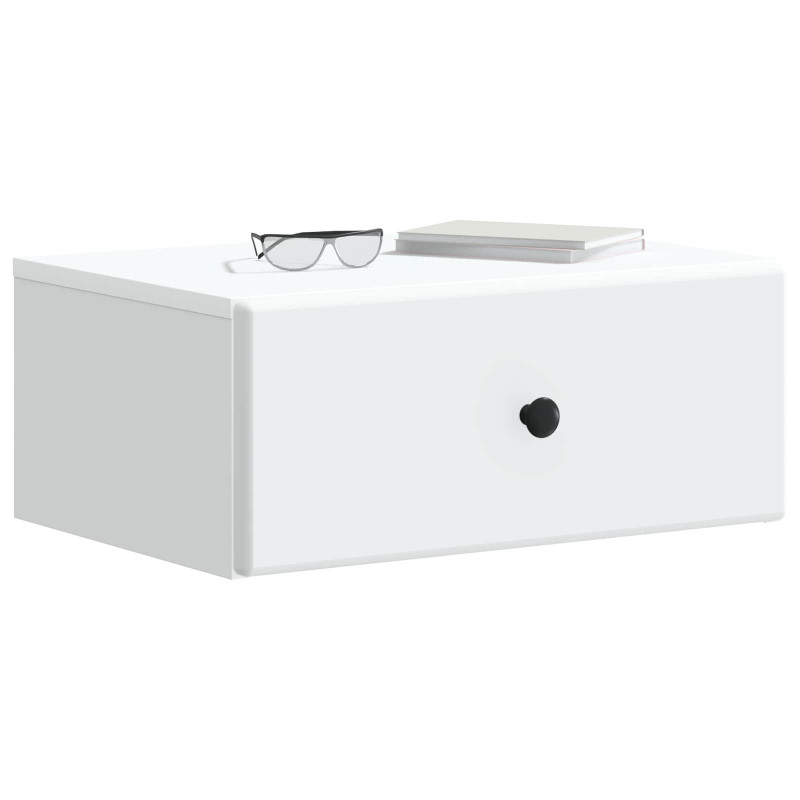 Wisząca Szafka Nocna z szufladą 2 pcs Biały 49 x 34,5 x 20 cm