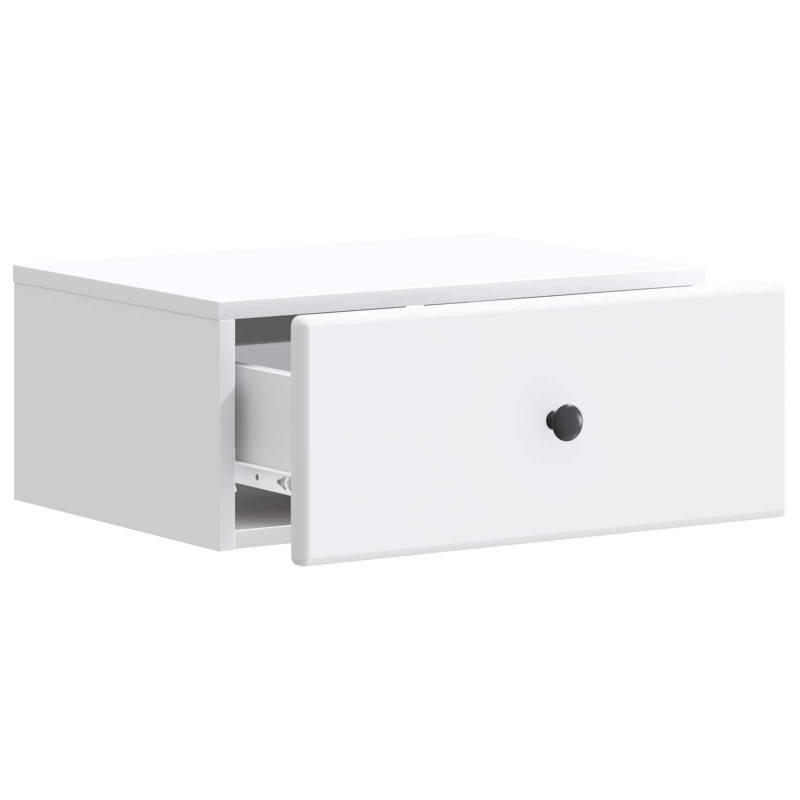 Wisząca Szafka Nocna z szufladą 2 pcs Biały 49 x 34,5 x 20 cm