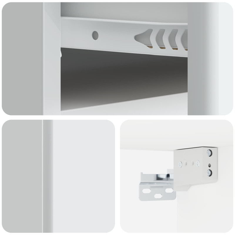 Wisząca Szafka Nocna z szufladą 2 pcs Biały 49 x 34,5 x 20 cm