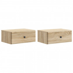 Wisząca Szafka Nocna 2 pcs dąb Sonoma 49 x 34,5 x 20 cm