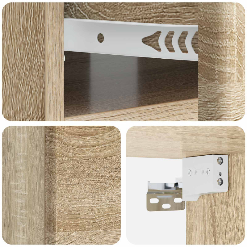 Wisząca Szafka Nocna 2 pcs dąb Sonoma 49 x 34,5 x 20 cm