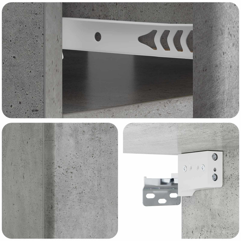 Wisząca Szafka Nocna 2 pcs Betonowy szary 49 x 34,5 x 20 cm