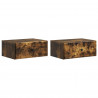 Wisząca Szafka Nocna 2 pcs Dąb wędzony 49 x 34,5 x 20 cm