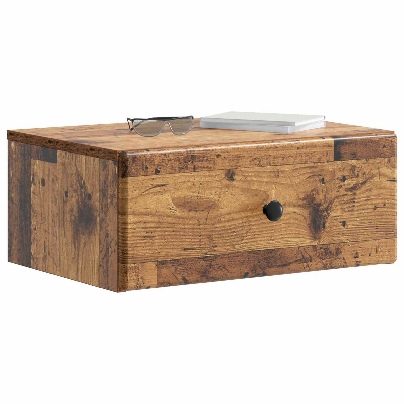 Wisząca Szafka Nocna 2 pcs Stare drewno 49 x 34,5 x 20 cm