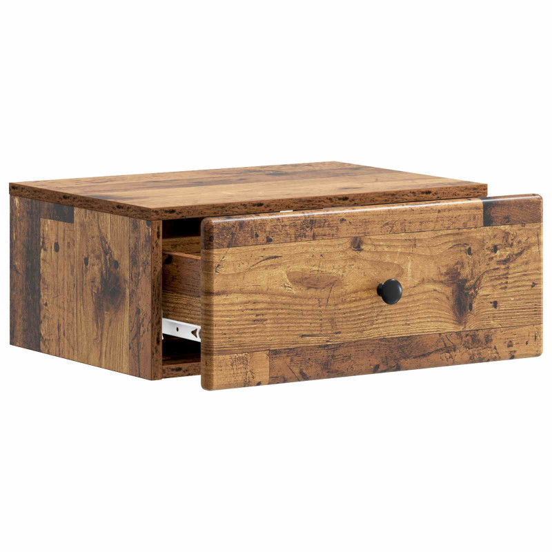 Wisząca Szafka Nocna 2 pcs Stare drewno 49 x 34,5 x 20 cm