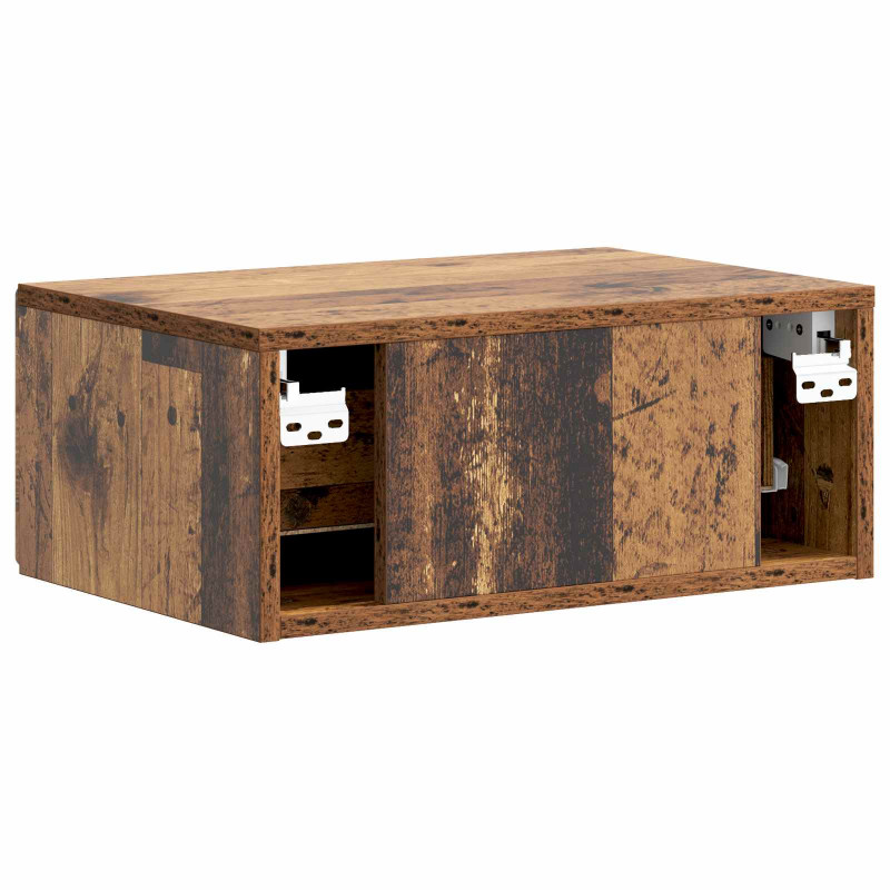 Wisząca Szafka Nocna 2 pcs Stare drewno 49 x 34,5 x 20 cm