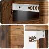 Wisząca Szafka Nocna 2 pcs Stare drewno 49 x 34,5 x 20 cm