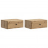 Wisząca Szafka Nocna 2 pcs Dąb artisan 49 x 34,5 x 20 cm