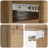 Wisząca Szafka Nocna 2 pcs Dąb artisan 49 x 34,5 x 20 cm