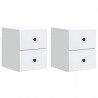 Wisząca Szafka Nocna z szufladą 2 pcs Biały 34,5 x 33 x 40 cm