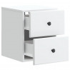 Wisząca Szafka Nocna z szufladą 2 pcs Biały 34,5 x 33 x 40 cm