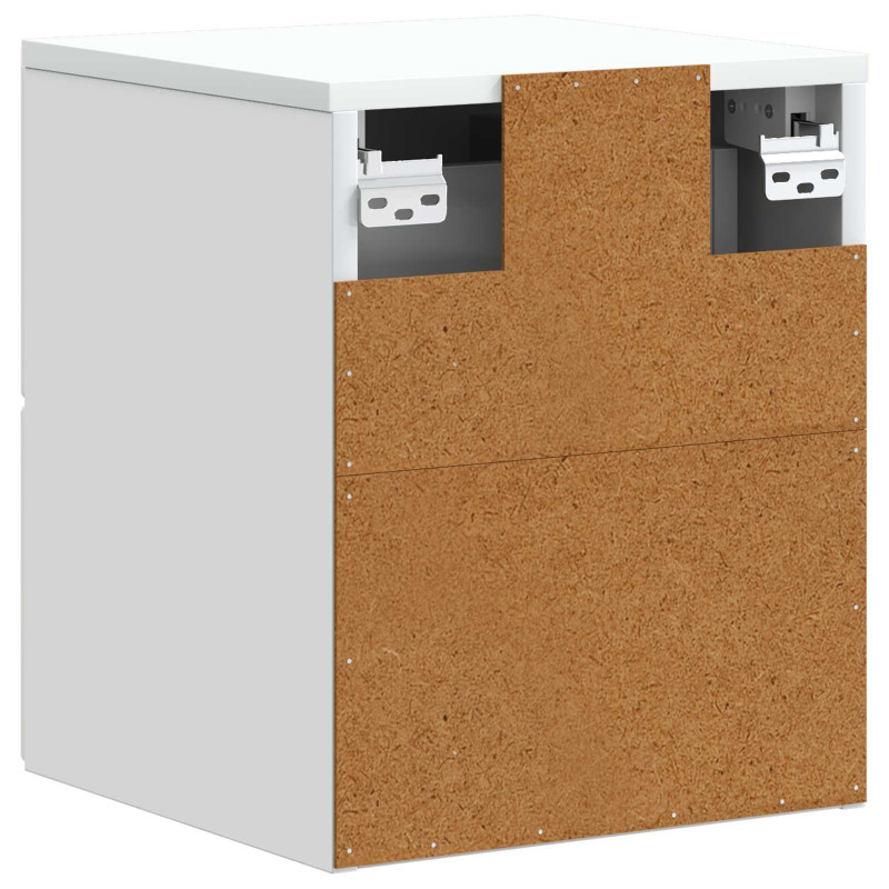 Wisząca Szafka Nocna z szufladą 2 pcs Biały 34,5 x 33 x 40 cm