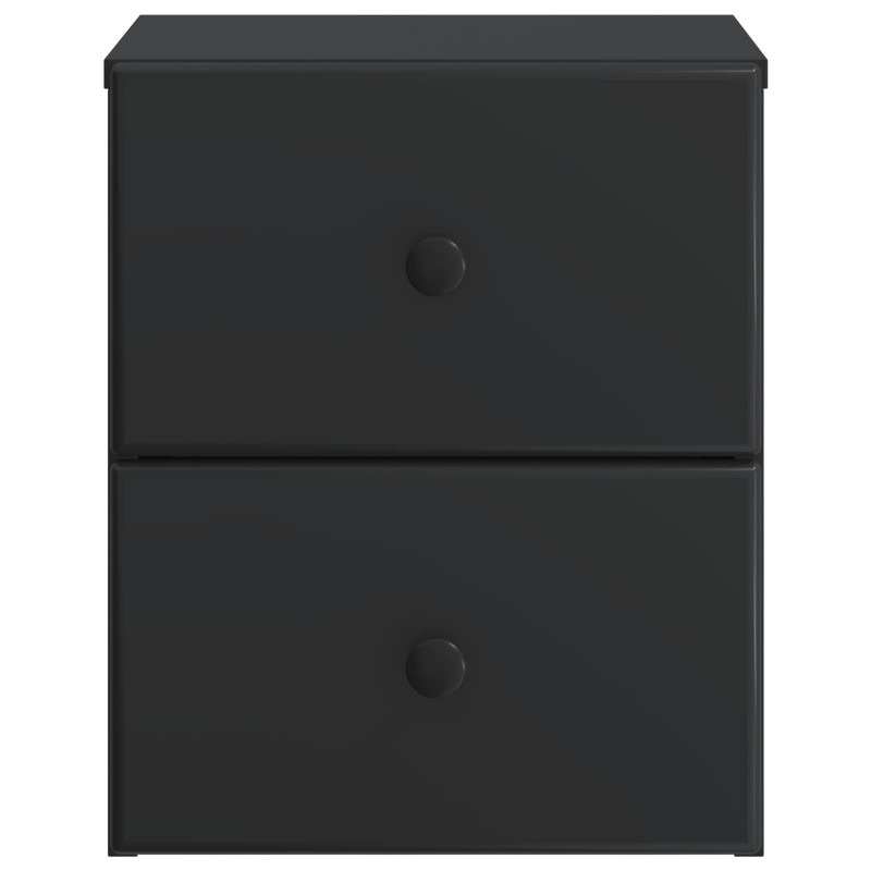Wisząca Szafka Nocna z szufladą 2 pcs Czarny 34,5 x 33 x 40 cm