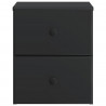 Wisząca Szafka Nocna z szufladą 2 pcs Czarny 34,5 x 33 x 40 cm