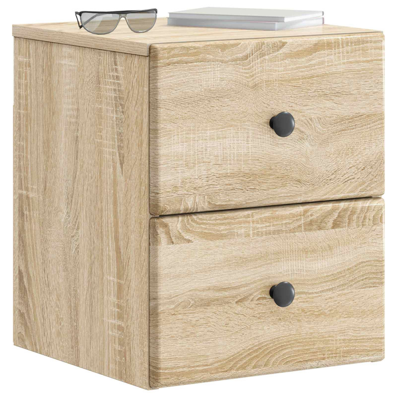 Wisząca Szafka Nocna 2 pcs dąb Sonoma 34,5 x 33 x 40 cm