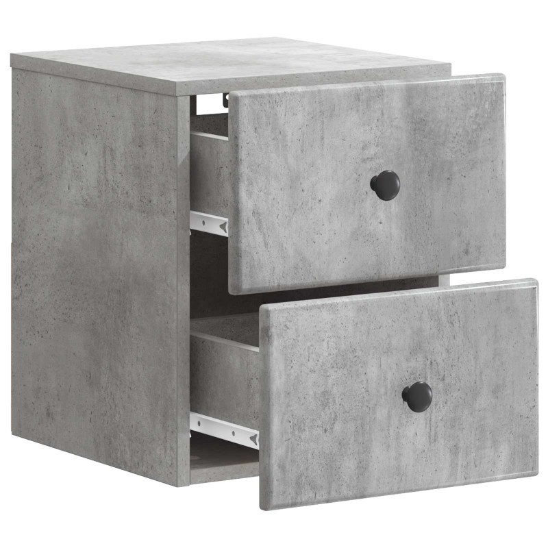 Wisząca Szafka Nocna 2 pcs Betonowy szary 34,5 x 33 x 40 cm