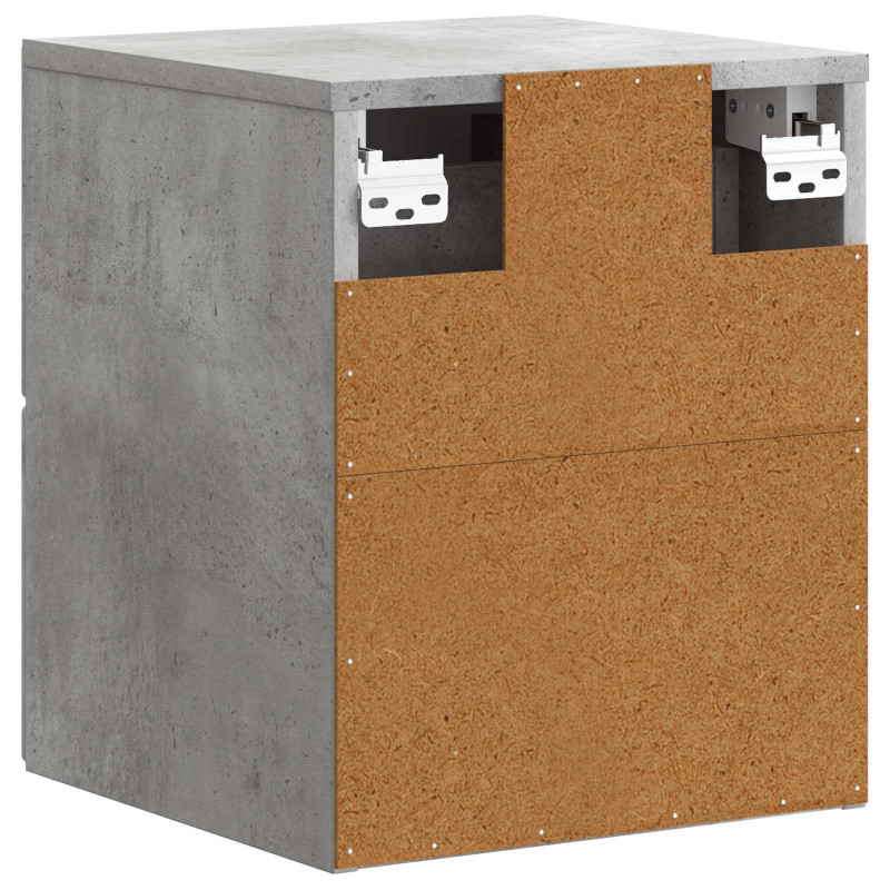 Wisząca Szafka Nocna 2 pcs Betonowy szary 34,5 x 33 x 40 cm