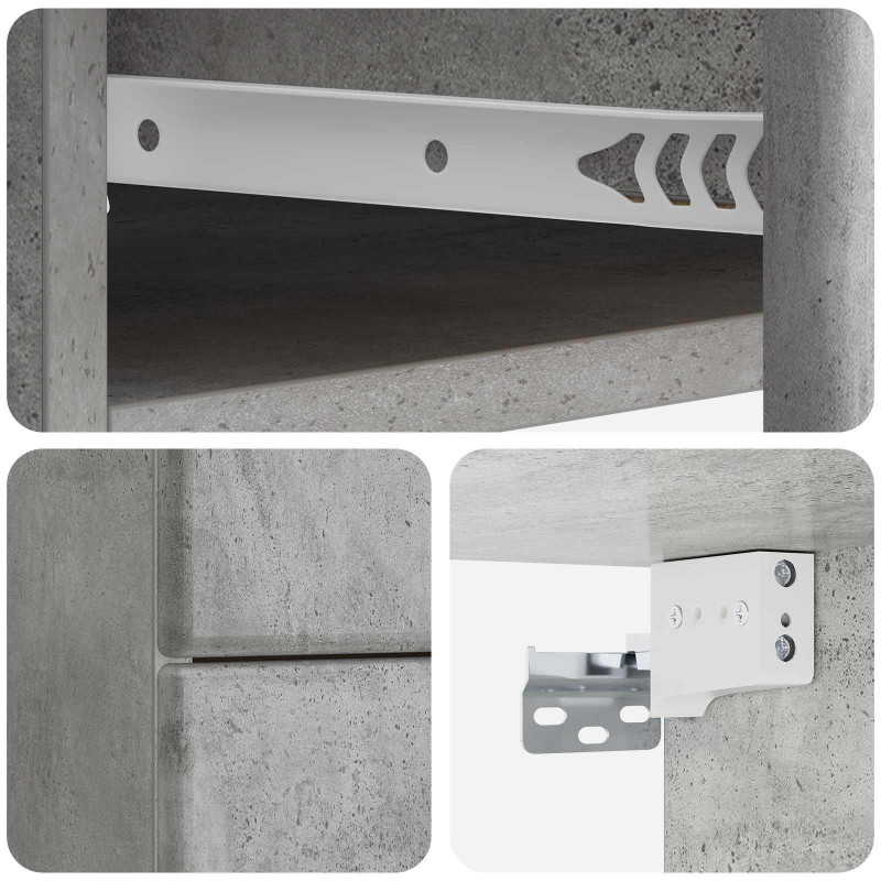 Wisząca Szafka Nocna 2 pcs Betonowy szary 34,5 x 33 x 40 cm