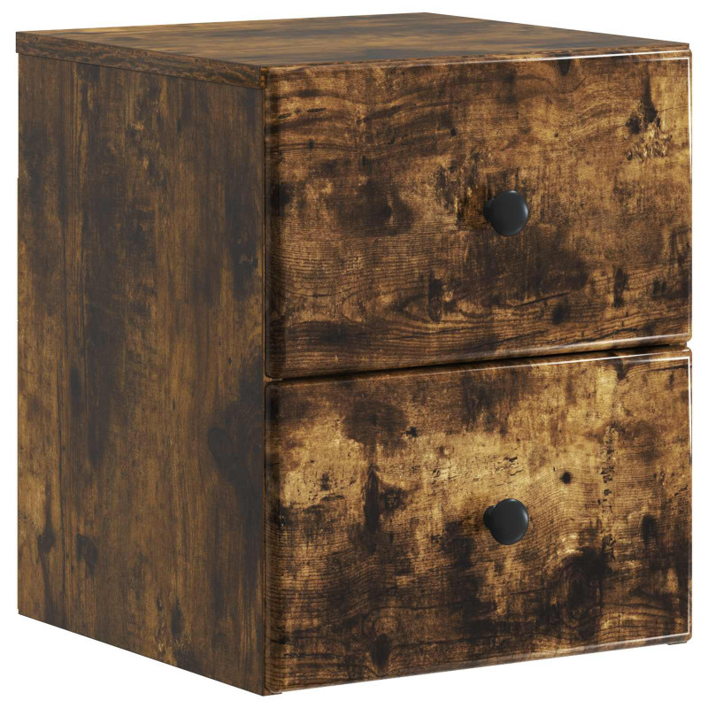 Wisząca Szafka Nocna 2 pcs Dąb wędzony 34,5 x 33 x 40 cm