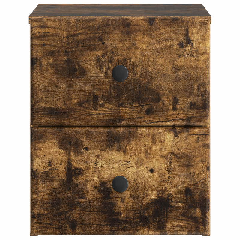 Wisząca Szafka Nocna 2 pcs Dąb wędzony 34,5 x 33 x 40 cm
