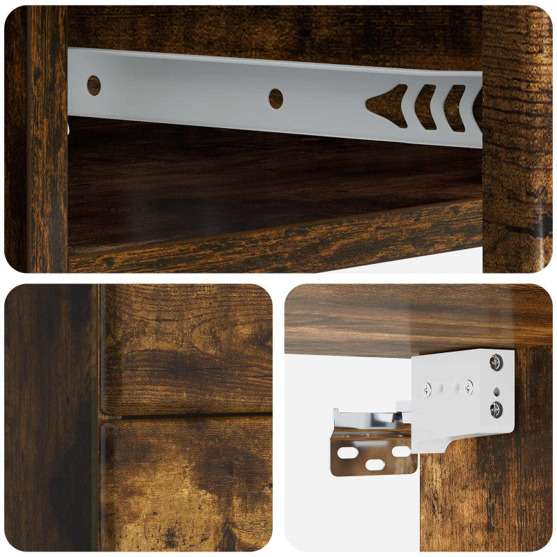 Wisząca Szafka Nocna 2 pcs Dąb wędzony 34,5 x 33 x 40 cm