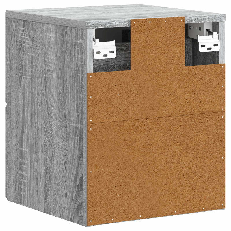 Wisząca Szafka Nocna 2 pcs Szary Sonoma 34,5 x 33 x 40 cm