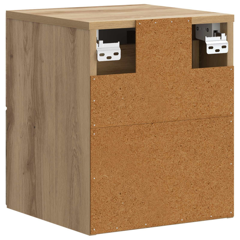 Wisząca Szafka Nocna 2 pcs Dąb artisan 34,5 x 33 x 40 cm