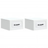 Wisząca Szafka Nocna z szufladą 2 pcs Biały 34,5 x 33 x 20 cm