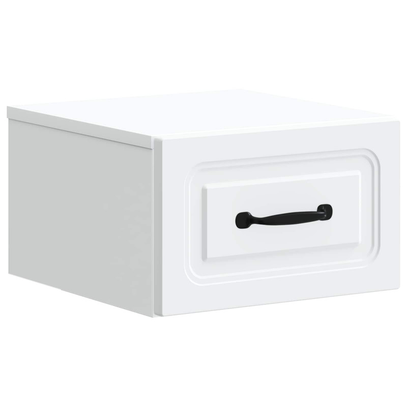 Wisząca Szafka Nocna z szufladą 2 pcs Biały 34,5 x 33 x 20 cm