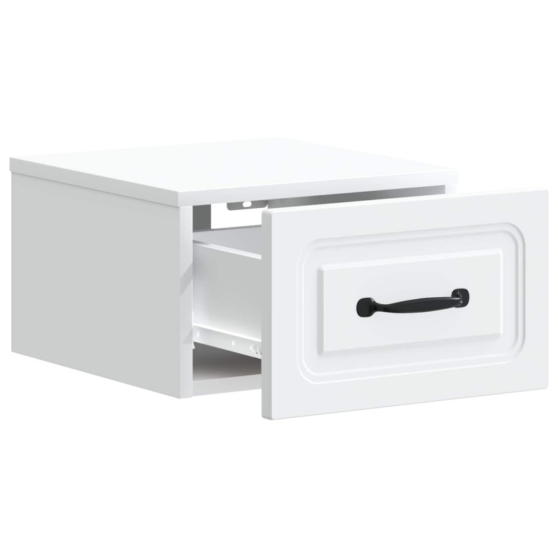 Wisząca Szafka Nocna z szufladą 2 pcs Biały 34,5 x 33 x 20 cm